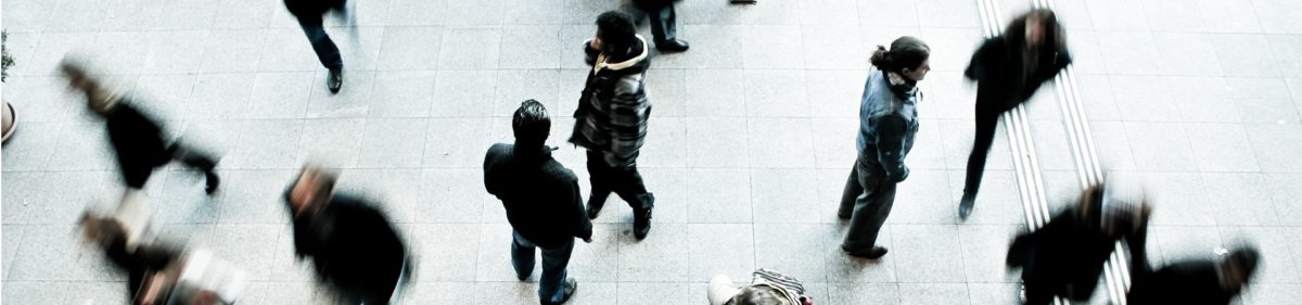 Bird’s eye view of people