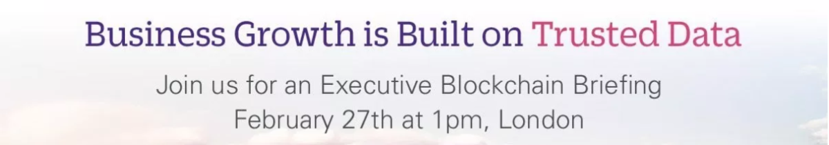 Invitation for the Trusted Data Blockchain Briefing