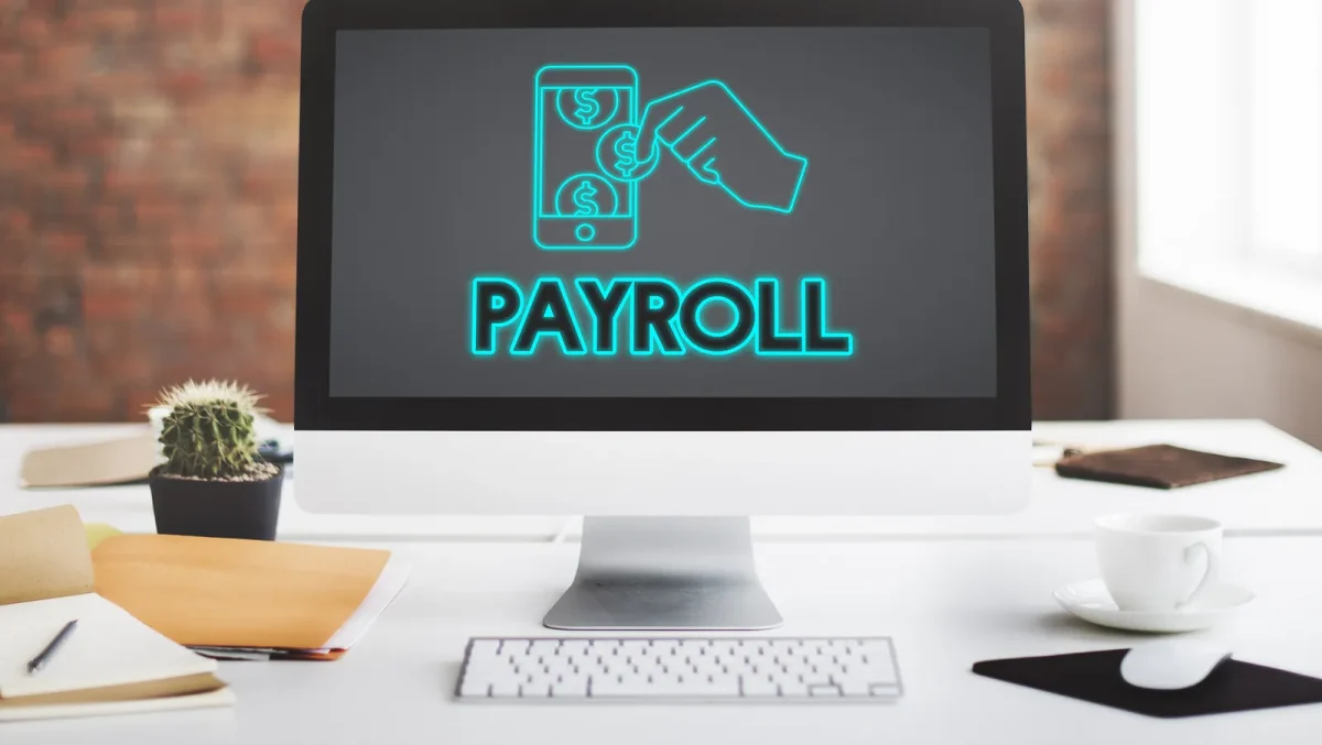 Desktop with the word "payroll"